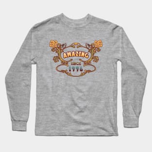 AMAZING SINCE 1996 art nouveau vintage retro 90s Long Sleeve T-Shirt